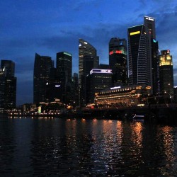 La skyline di Singapore