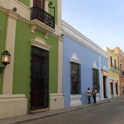 Le case color pastello di Campeche