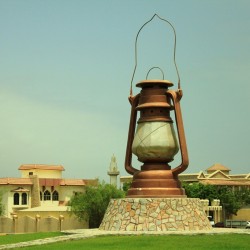 Una lampada nella rotonda
